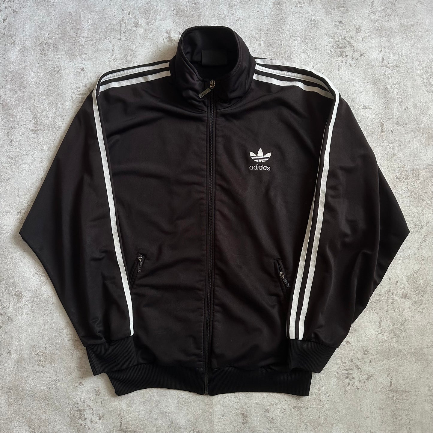 BLACK ADIDAS FIREBIRD TRACKJACKET - 90s - M/L