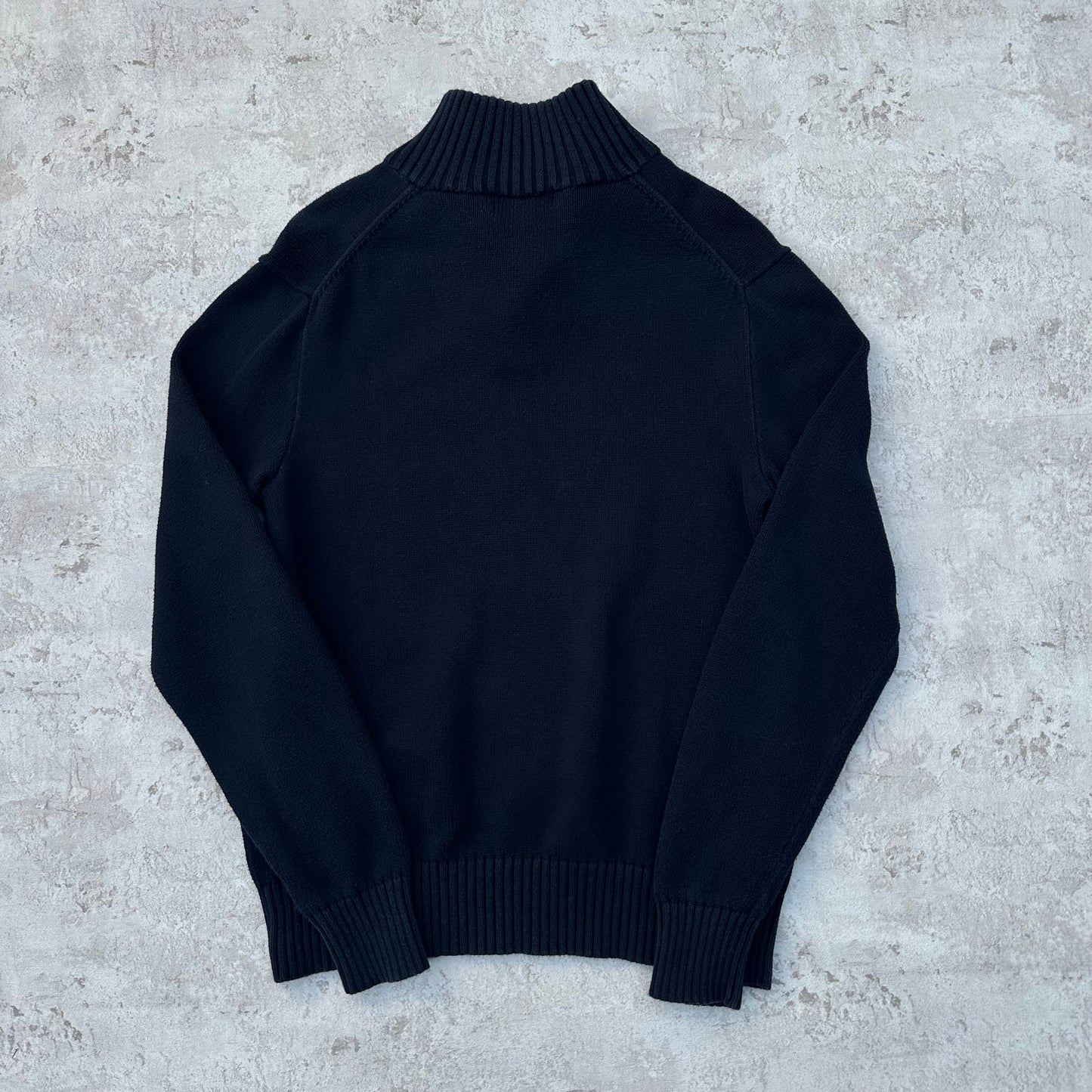 NAVY POLO RALPH LAUREN KNIT HALF ZIP - S