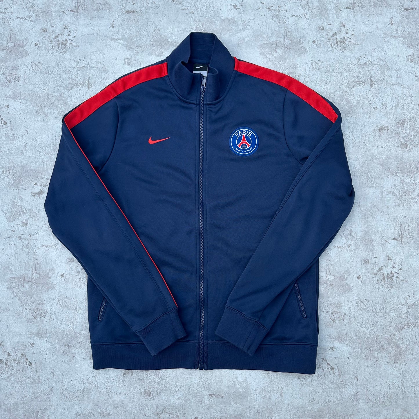 BLUE/RED NIKE PSG TRACKJACKET - 2000s - L
