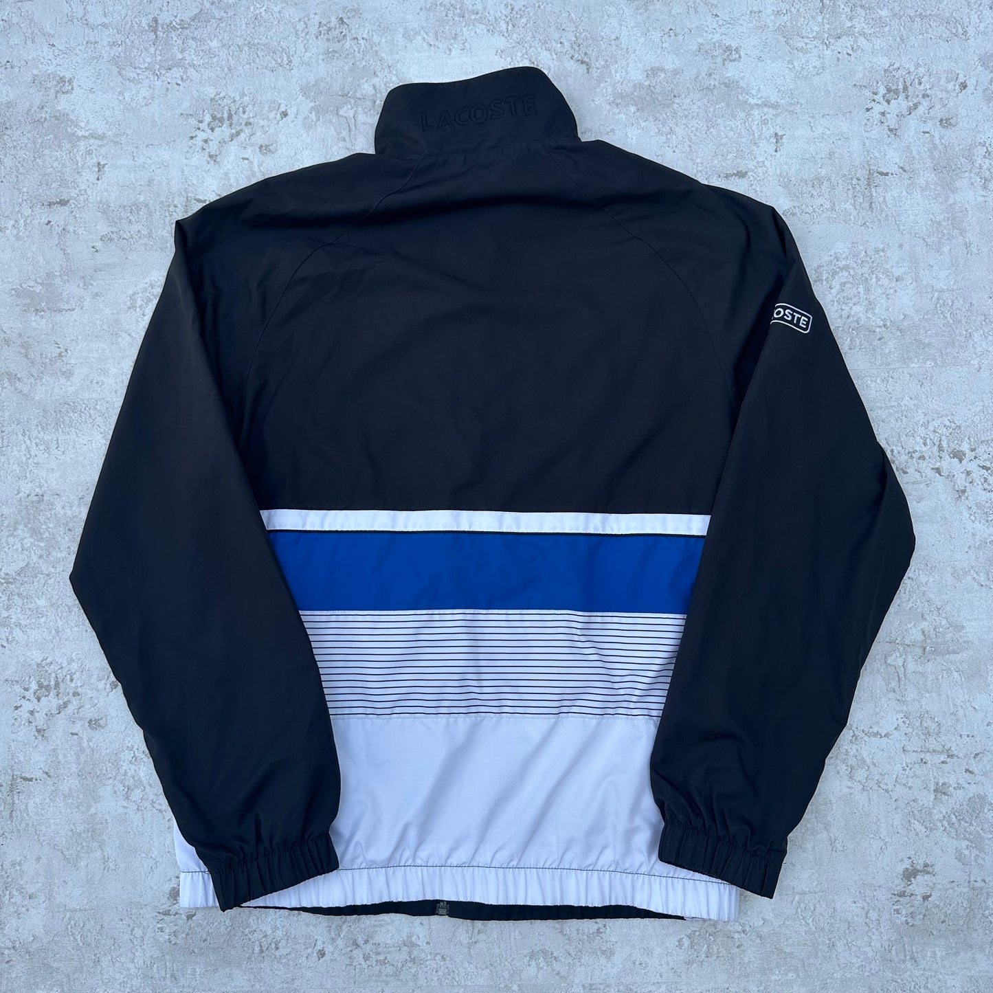 BLACK/WHITE LACOSTE TRACKJACKET - M/L
