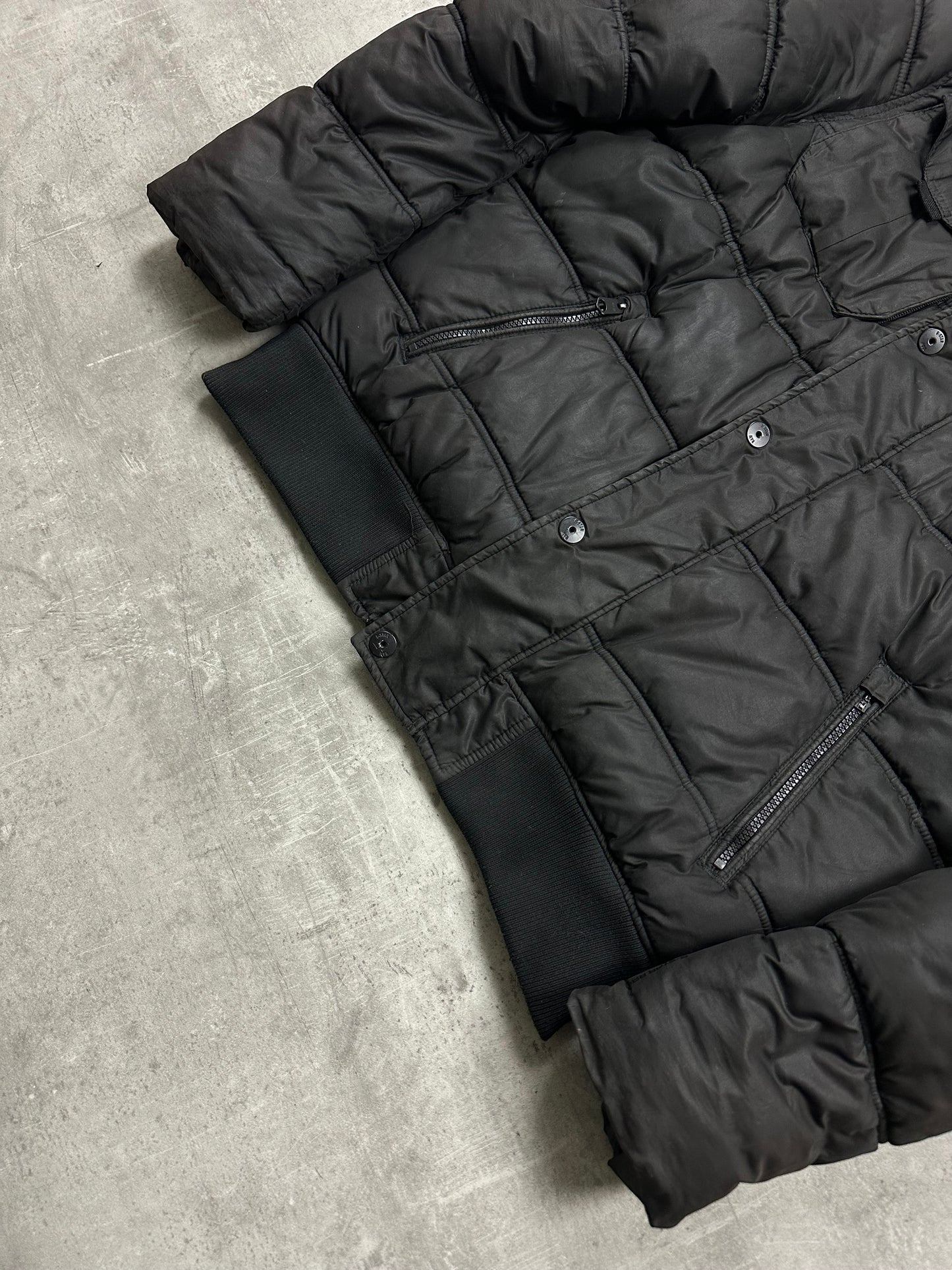 BLACK VINTAGE G-STAR DOWN PUFFER JACKET - 2000s - L/XL