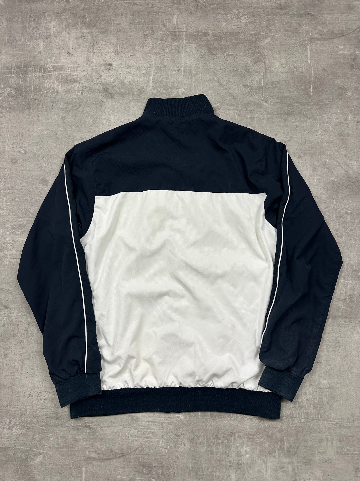 NAVY/WHITE VINTAGE LACOSTE SPORT TRACKJACKET - 2000s - M/L