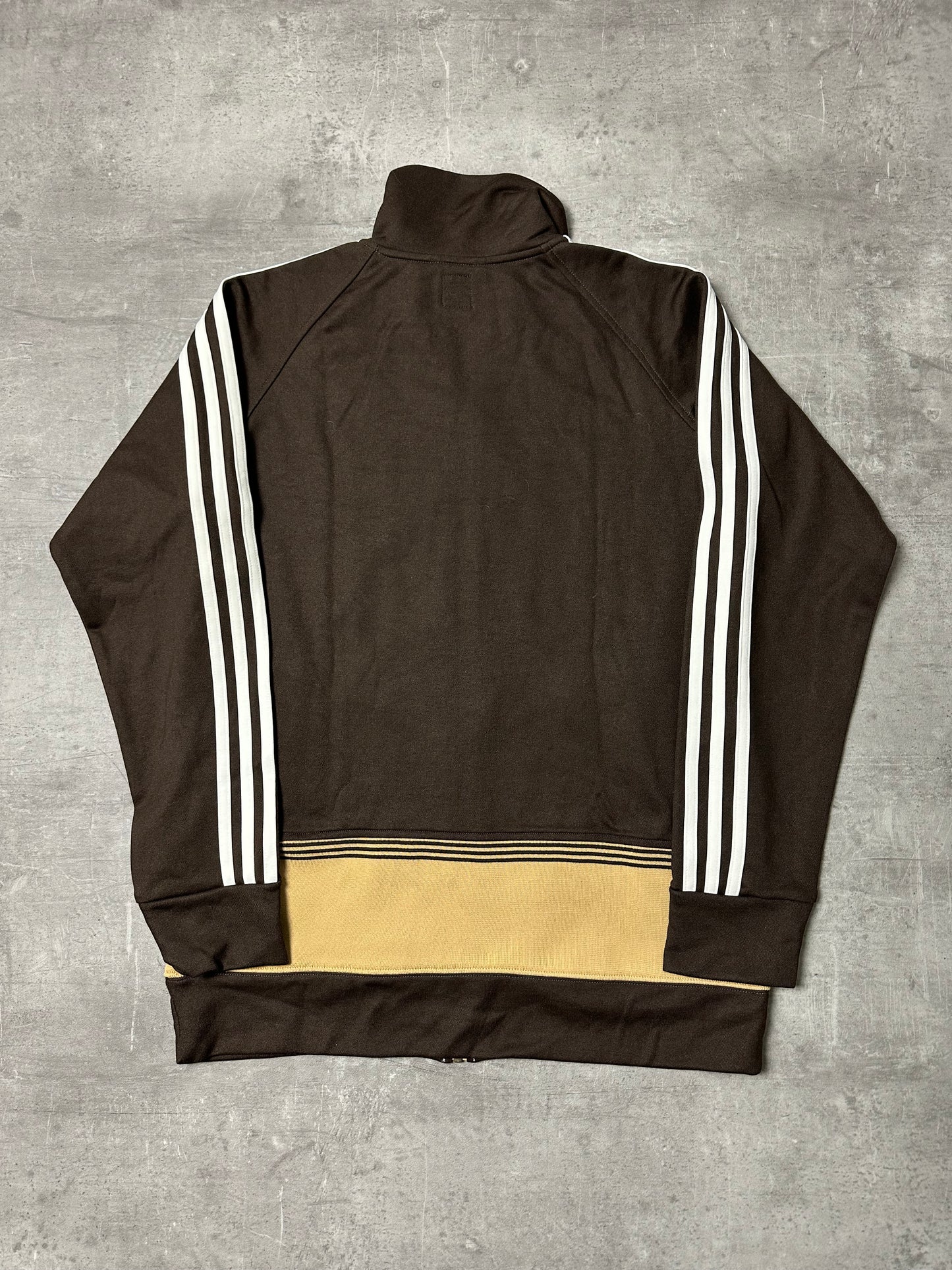 BROWN/CREME VINTAGE ADIDAS FIREBIRD RARE TRACKJACKET - 2000s - M/L