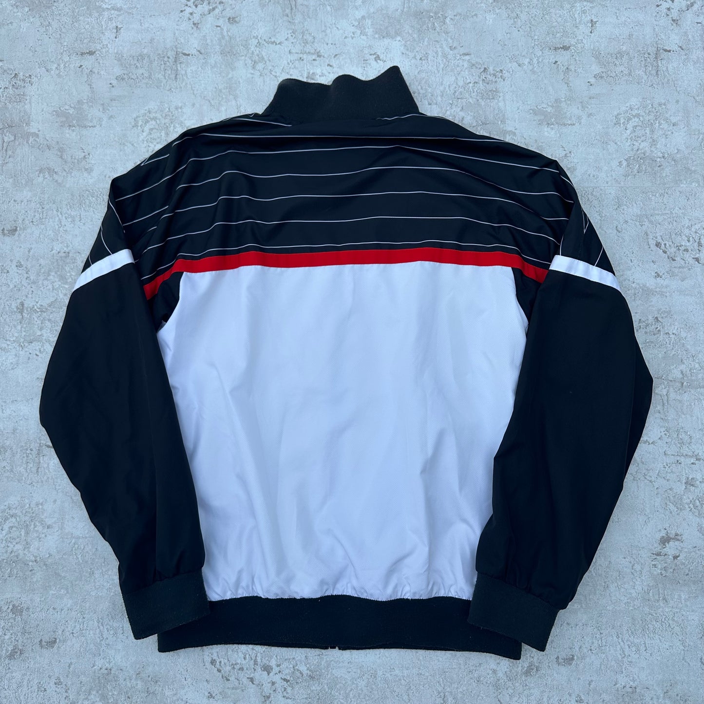 WHITE/BLACK LACOSTE TRACKJACKET - M/L