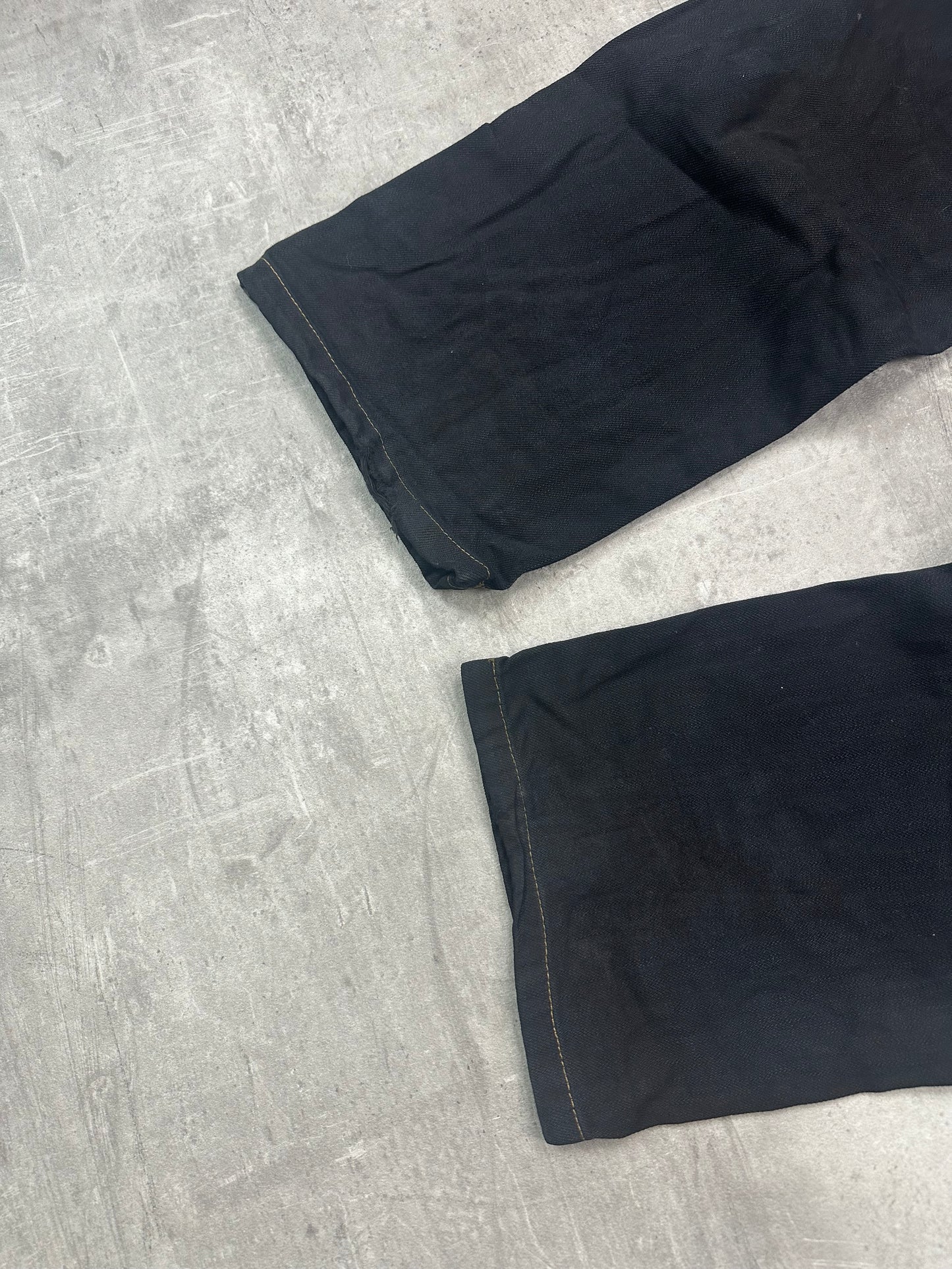 BLACK VINTAGE Y2K JAPANESE STYLE PRINT DENIM - 2000s - M/L