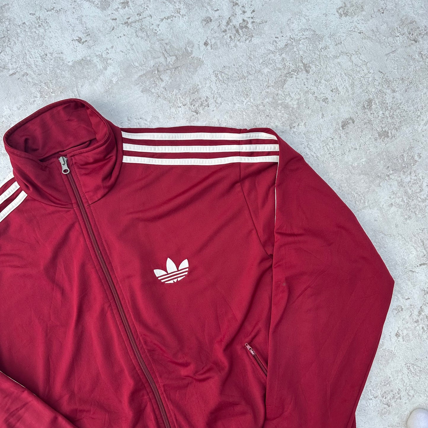 BORDEAUX RED ADIDAS FIREBIRD TRACKJACKET - 2000s - M