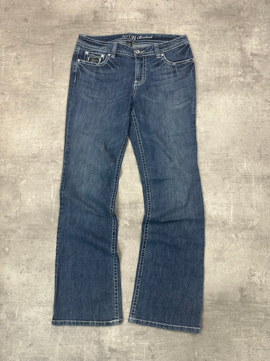 BLUE VINTAGE Y2K MISS ME STYLE BOOTCUT DENIM - 2000s - S/M