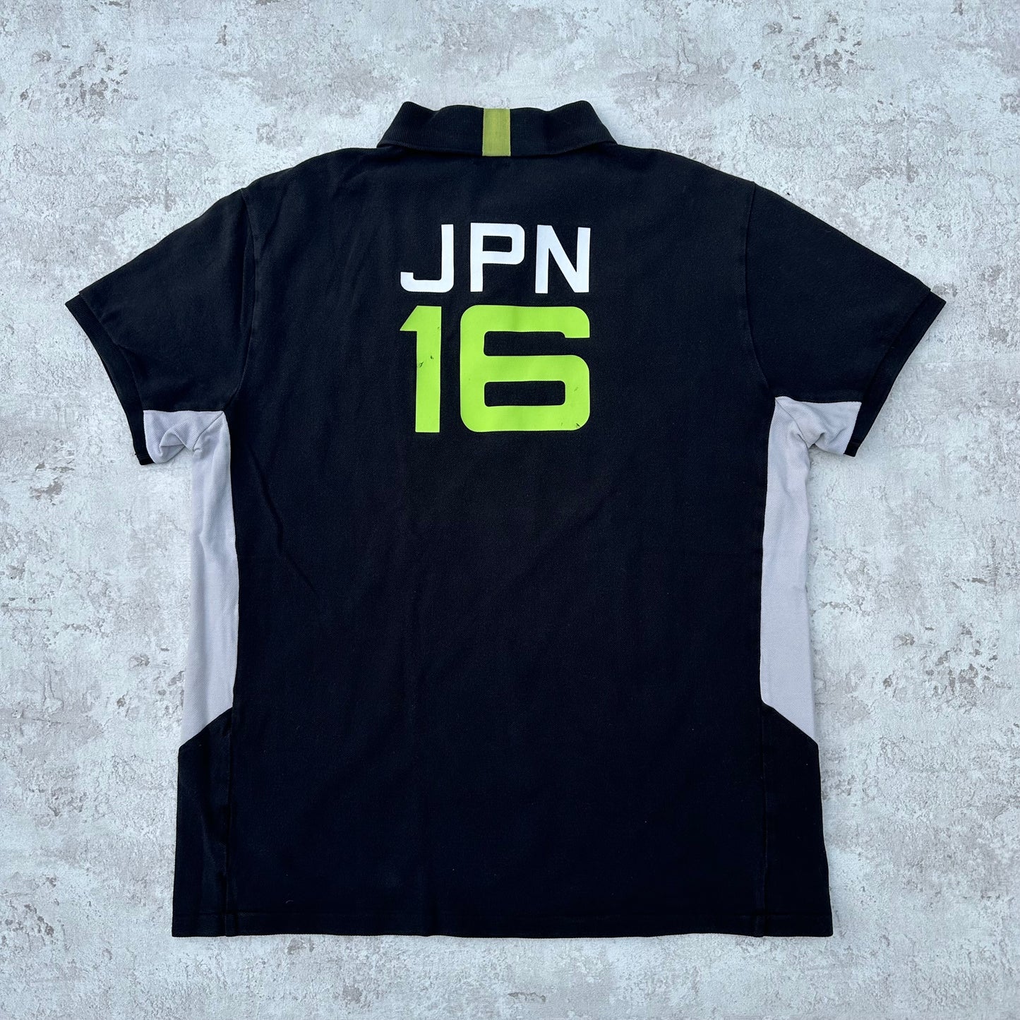 BLACK/WHITE POLO RALPH LAUREN BIG PONY JAPAN - L