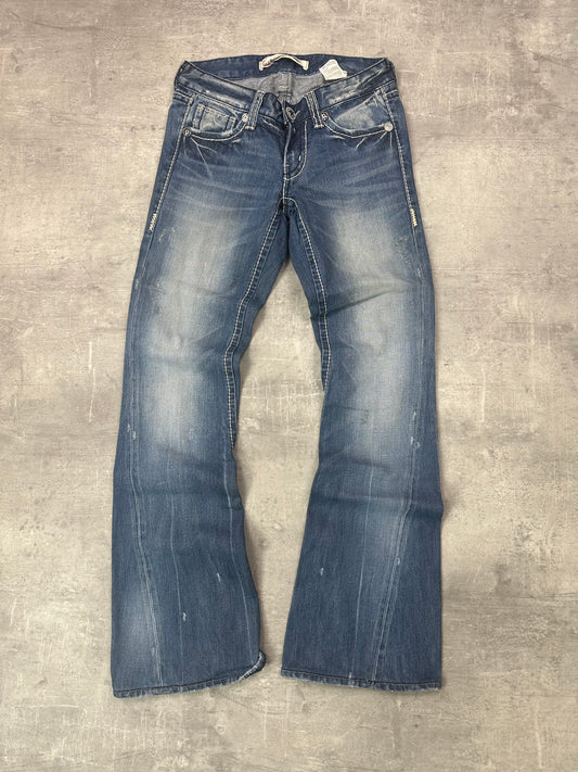 BLUE VINTAGE Y2K MISS ME STYLE BOOTCUT DENIM - 2000s - S