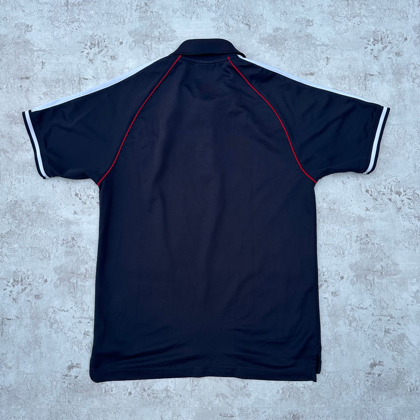 BLACK/RED LACOSTE SPORT POLOSHIRT - 2000s - M