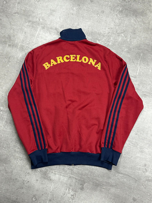 RED/NAVY VINTAGE ADIDAS RETRO BARCELONA TRACKJACKET VERY RARE - 2000s - L