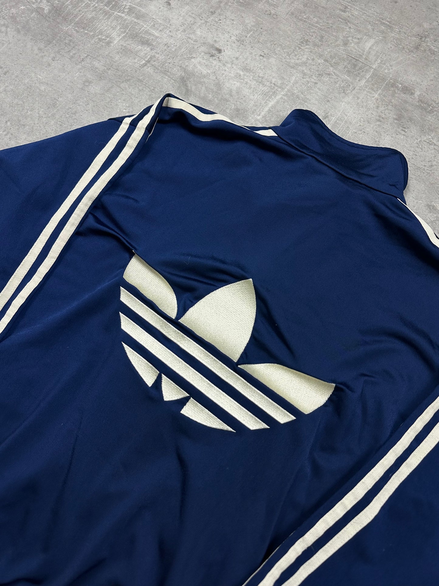 NAVY/CREME VINTAGE ADIDAS FIREBIRD STICHED TRACKJACKET RARE - 2000s - S/M