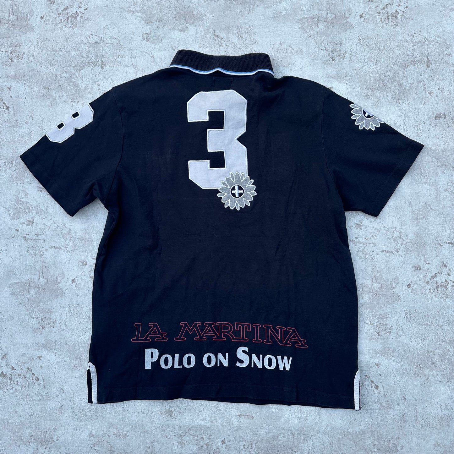 BLACK LA MARTINA SWISS POLOSHIRT - M
