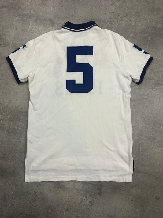 WHITE POLO RALPH LAUREN BIG PONY PARIS POLOSHIRT - M/L