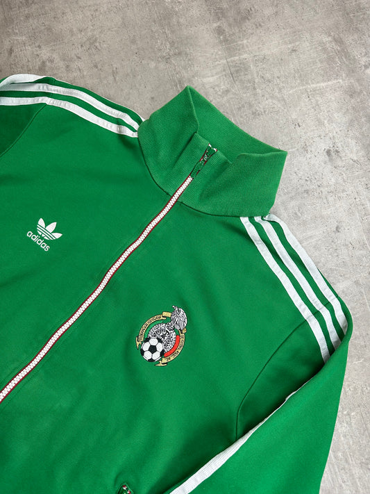 GREEN/WHITE VINTAGE ADIDAS MEXIKO TRACKJACKET VERY RARE - 2000s - M/L