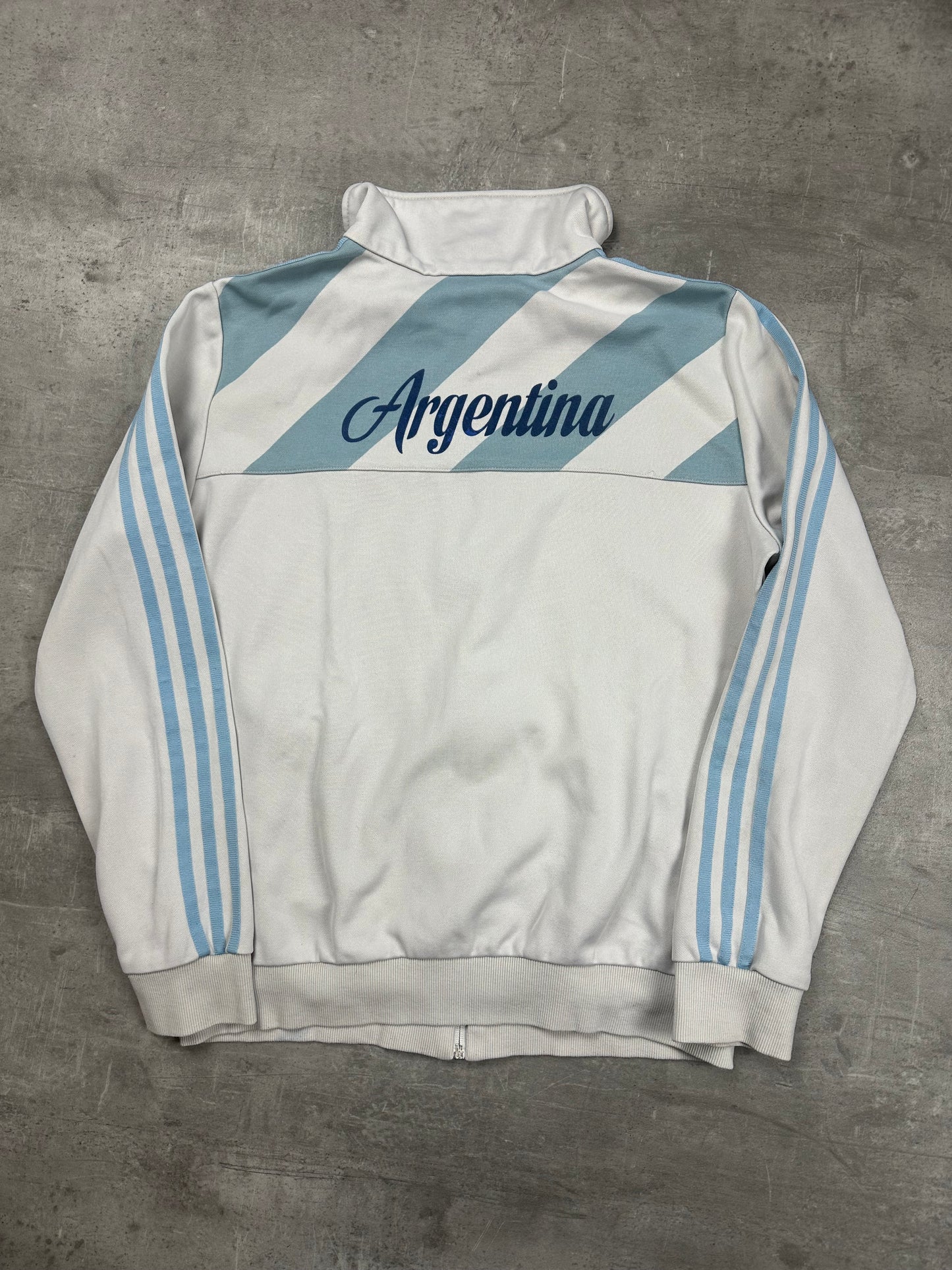 WHITE/BLUE VINTAGE ADIDAS ARGENTINIA TRACKJACKET RARE - 2000s - M/L