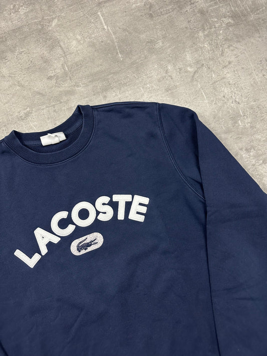 BLUE/WHITE VINTAGE LACOSTE SWEATER - 2000s - M/L