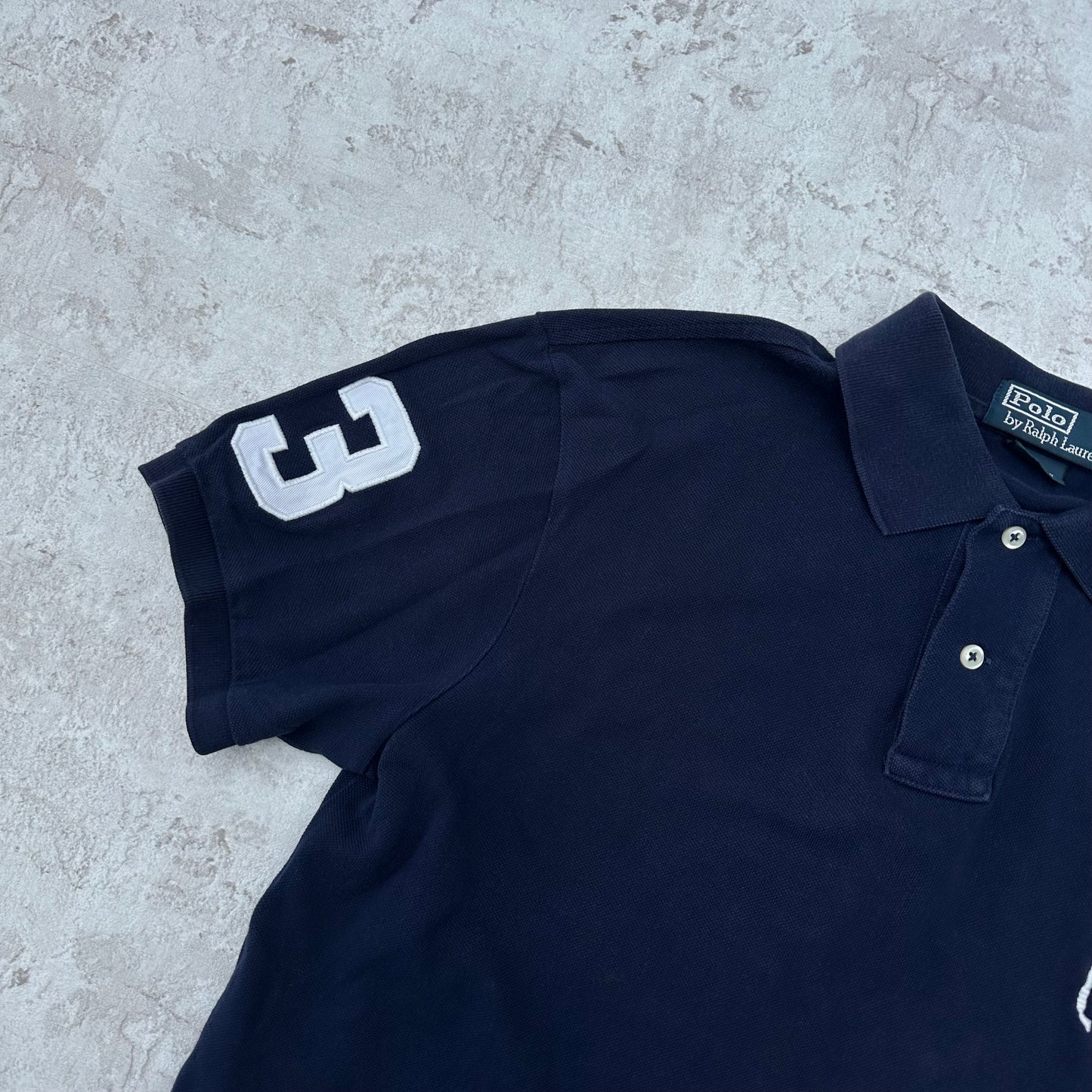 NAVY POLO RALPH LAUREN BIG PONY POLOSHIRT - L
