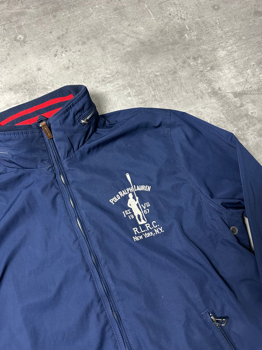 NAVY/RED POLO RALPH LAUREN PONY CLUB BOMBER JACKET - S/M