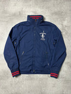 NAVY/RED POLO RALPH LAUREN PONY CLUB BOMBER JACKET - S/M