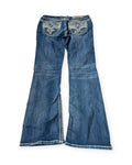BLUE VINTAGE ROCK REVIVAL EMBROIDERY BOOTCUT DENIM (W)