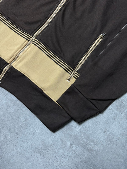 BROWN/CREME VINTAGE ADIDAS FIREBIRD RARE TRACKJACKET - 2000s - M/L