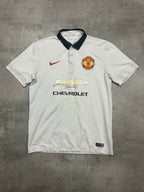 WHITE NIKE MANCHESTER POLO SHIRT - 2000s - M/L