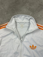 WHITE/ORANGE VINTAGE ADIDAS FIREBIRD TRACK JACKET - 2000s - M/L