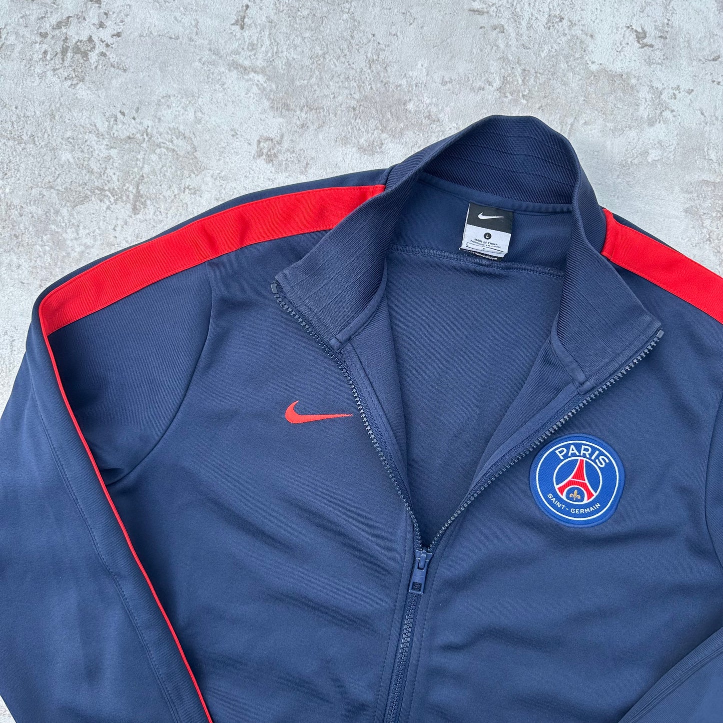 BLUE/RED NIKE PSG TRACKJACKET - 2000s - L