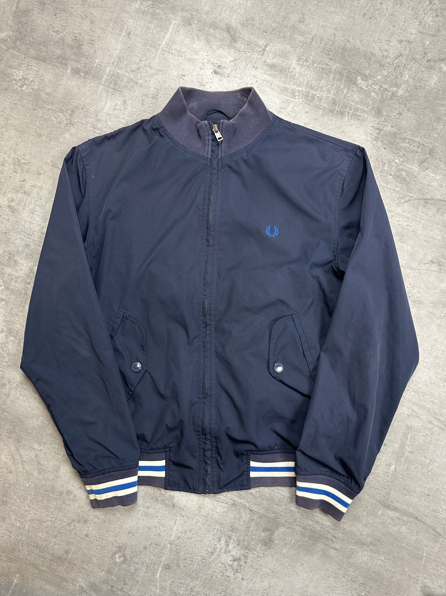 NAVY VINTAGE FRED PERRY TRACKJACKET - 2000s - S