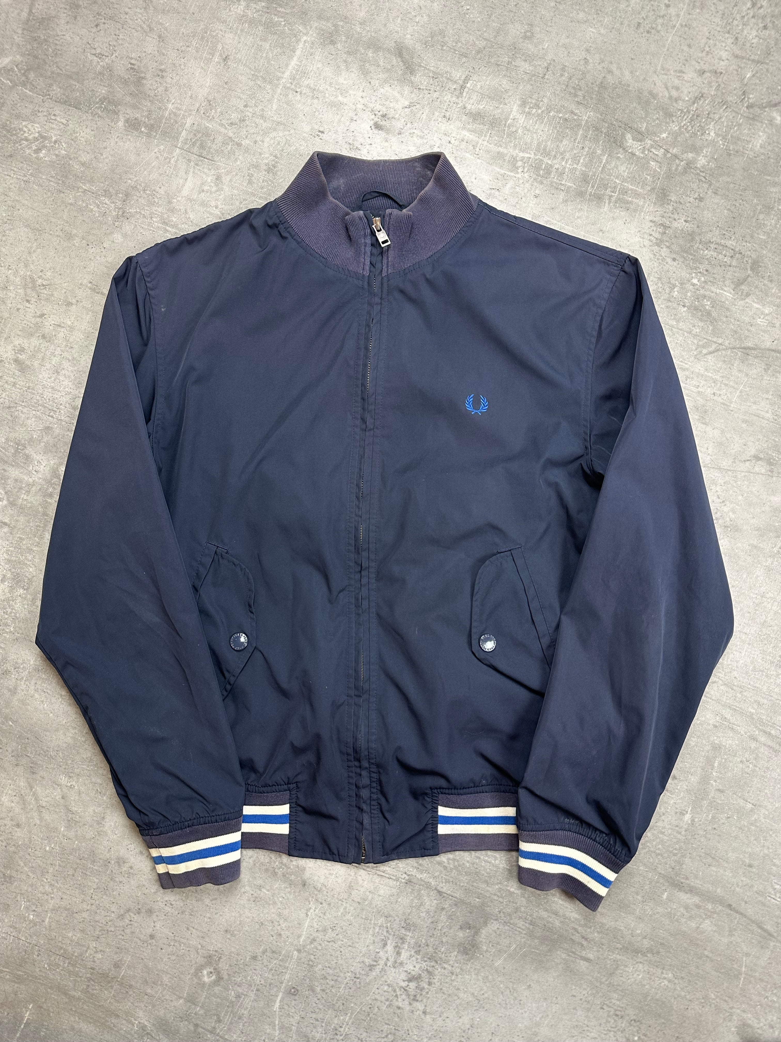 NAVY VINTAGE FRED PERRY TRACK JACKET - 2000s - S