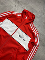 RED/WHITE VINTAGE ADIDAS RETRO FIREBIRD TRACKJACKET - 2000s - M/L