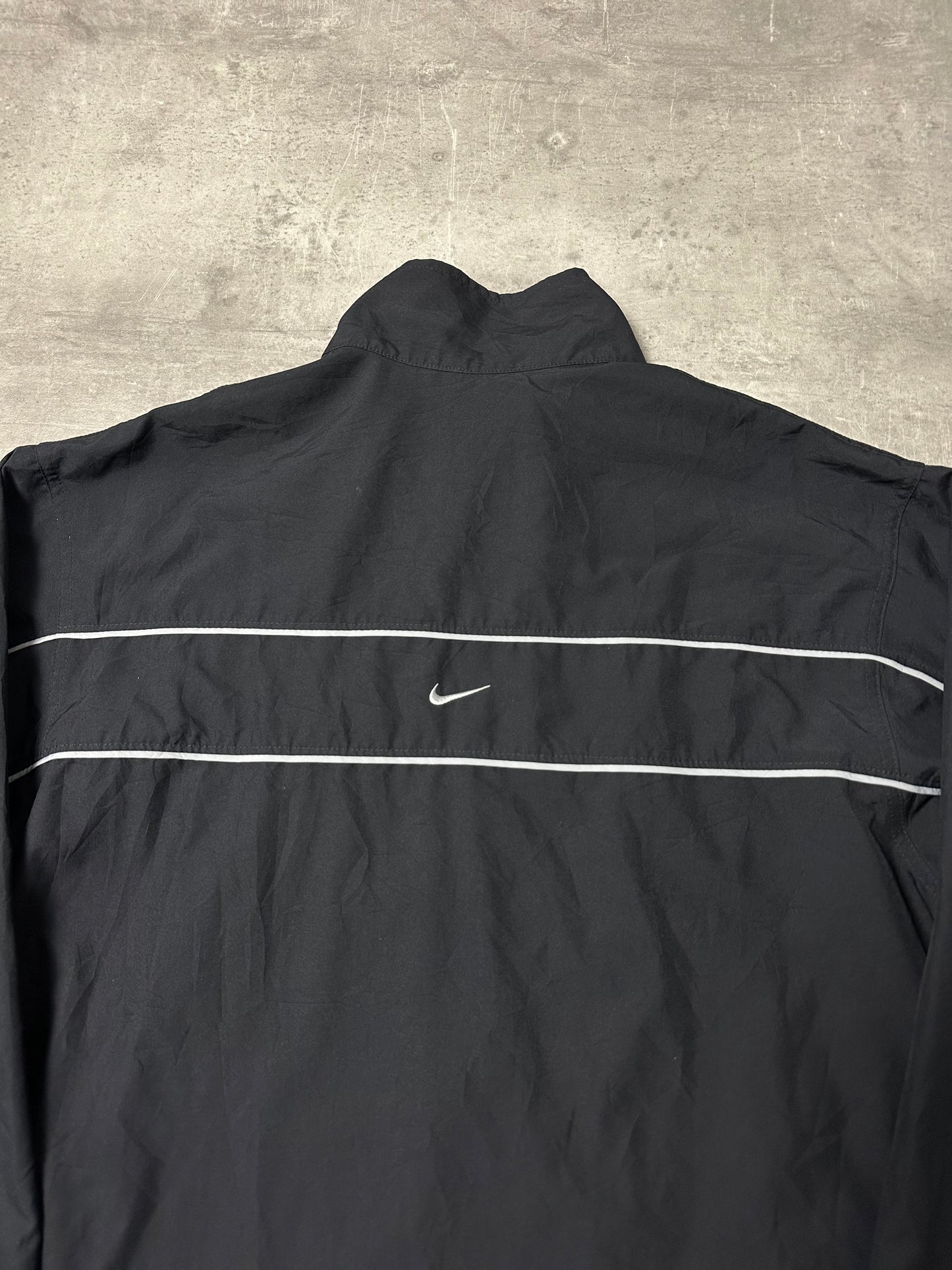 BLACK/WHITE VINTAGE NIKE TRACKJACKET - 2000s - L/XL