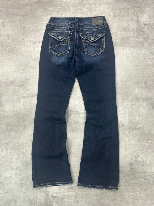 NAVY VINTAGE Y2K MISS ME STYLE BOOTCUT DENIM - 2000s - S