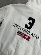 WHITE POLO RALPH LAUREN BIG PONY SWITZERLAND HOODIE - L