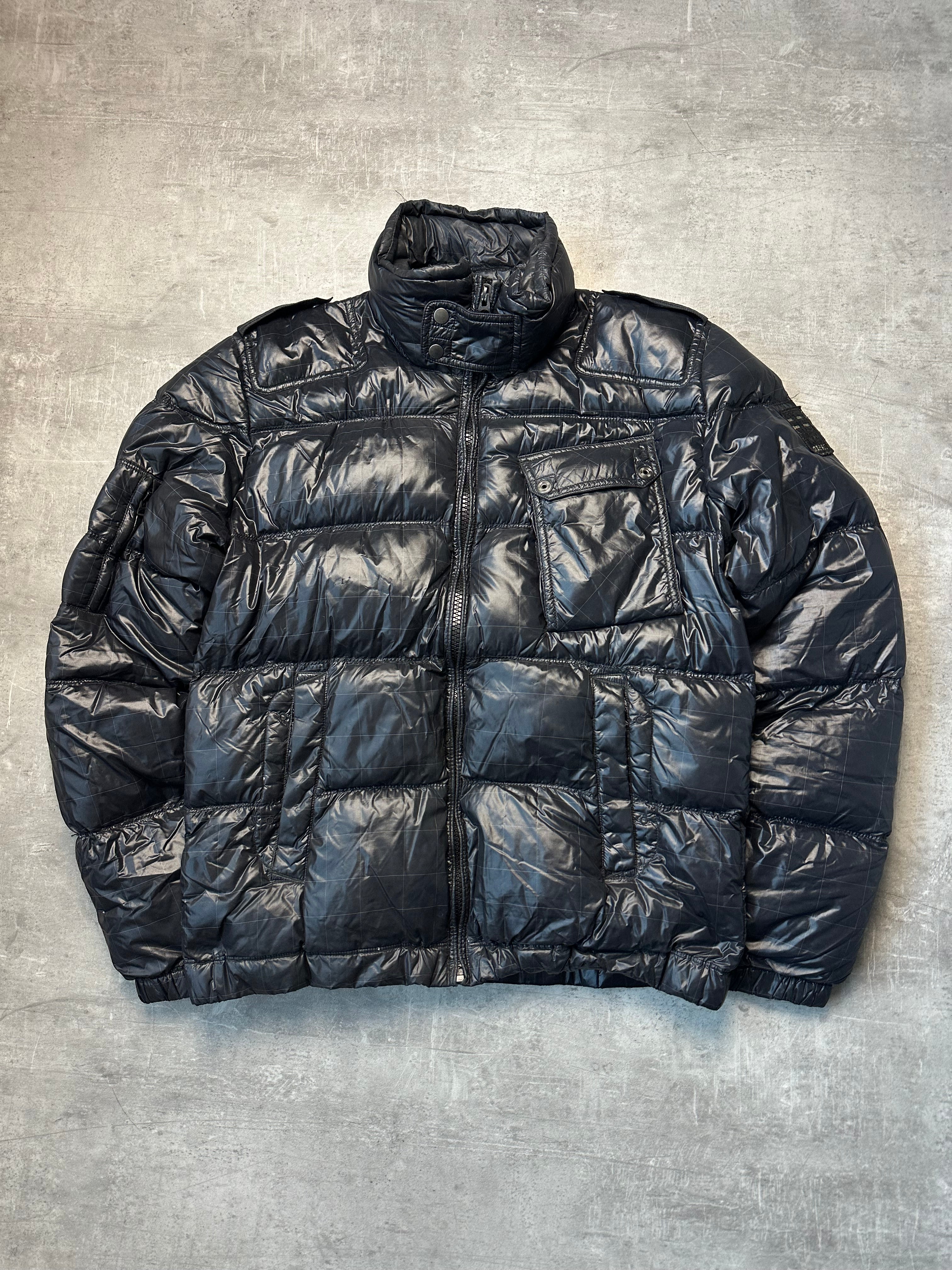 BLACK VINTAGE DIESEL RETRO DOWN PUFFER JACKET - 2000s - L/XL