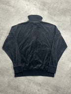 BLACK VINTAGE ADIDAS FIREBIRD VELOUR TRACKJACKET - 2000s - L