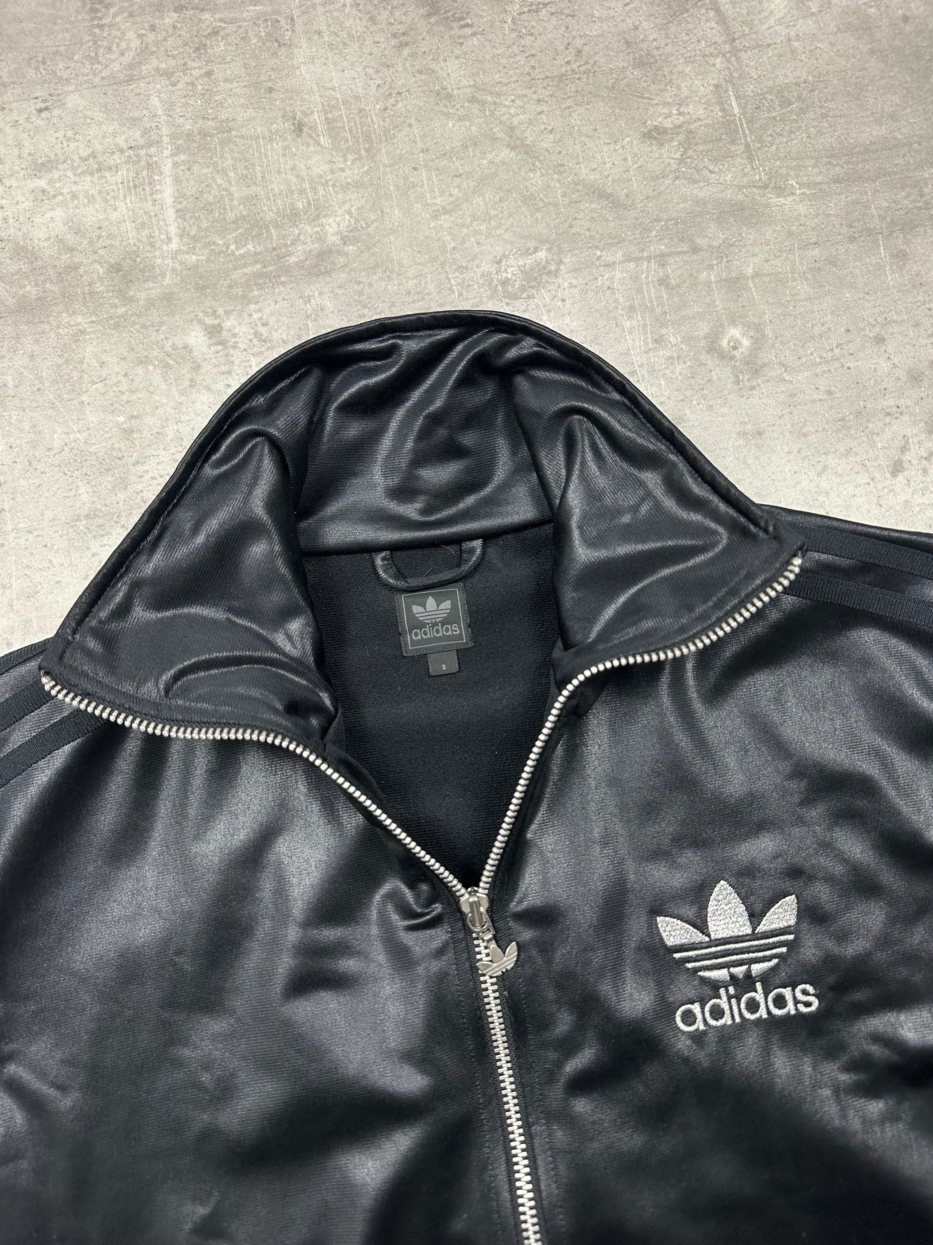 BLACK VINTAGE ADIDAS CHILE62 TRACK JACKET - 2000s - S/M