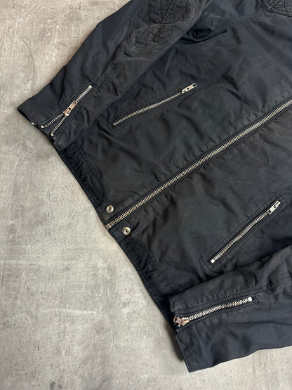 BLACK VINTAGE Y2K DIESEL BOMBER JACKET - 2000s - M/L