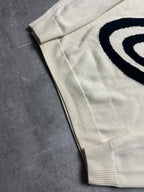 CREAM/BLACK STÜSSY KNIT SWEATSHIRT - M/L