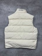 CREAM/NAVY POLO SPORT DOWN PUFFER VEST - 2000s - M/L