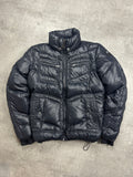 BLACK SHINY VINTAGE DIESEL DOWN PUFFER JACKET - M/L