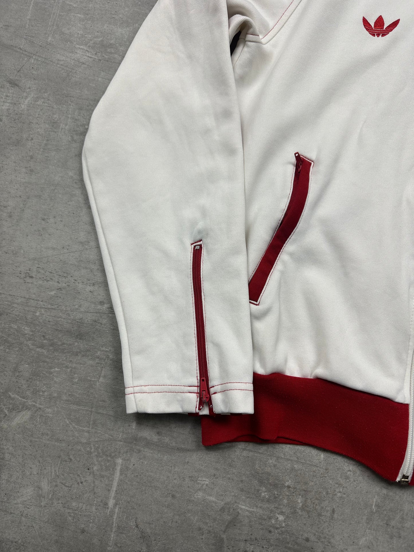 WHITE/RED VINTAGE ADIDAS FIREBIRD JAPAN TRACKJACKET VERY RARE - 2000s - S/M