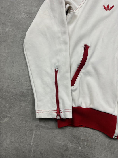 WHITE/RED VINTAGE ADIDAS FIREBIRD JAPAN TRACKJACKET VERY RARE - 2000s - S/M