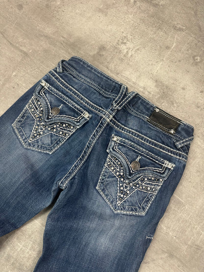 BLUE VINTAGE Y2K MISS ME STYLE BOOTCUT DENIM - 2000s - S