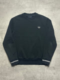 BLACK FRED PERRY KNIT PULLOVER - M/L
