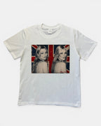 WHITE KATE MOSS UK VIBES SLIM FIT GRAPHIC T-SHIRT