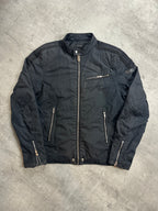 BLACK VINTAGE Y2K DIESEL BOMBER JACKET - 2000s - M/L