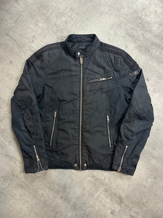 BLACK VINTAGE Y2K DIESEL BOMBER JACKET - 2000s - M/L
