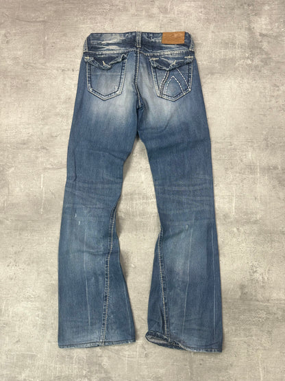 BLUE VINTAGE Y2K MISS ME STYLE BOOTCUT DENIM - 2000s - S